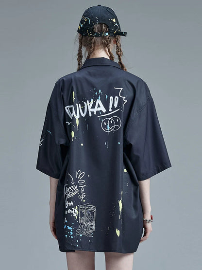 Ink Paint Art Summer Design Shirt Mode