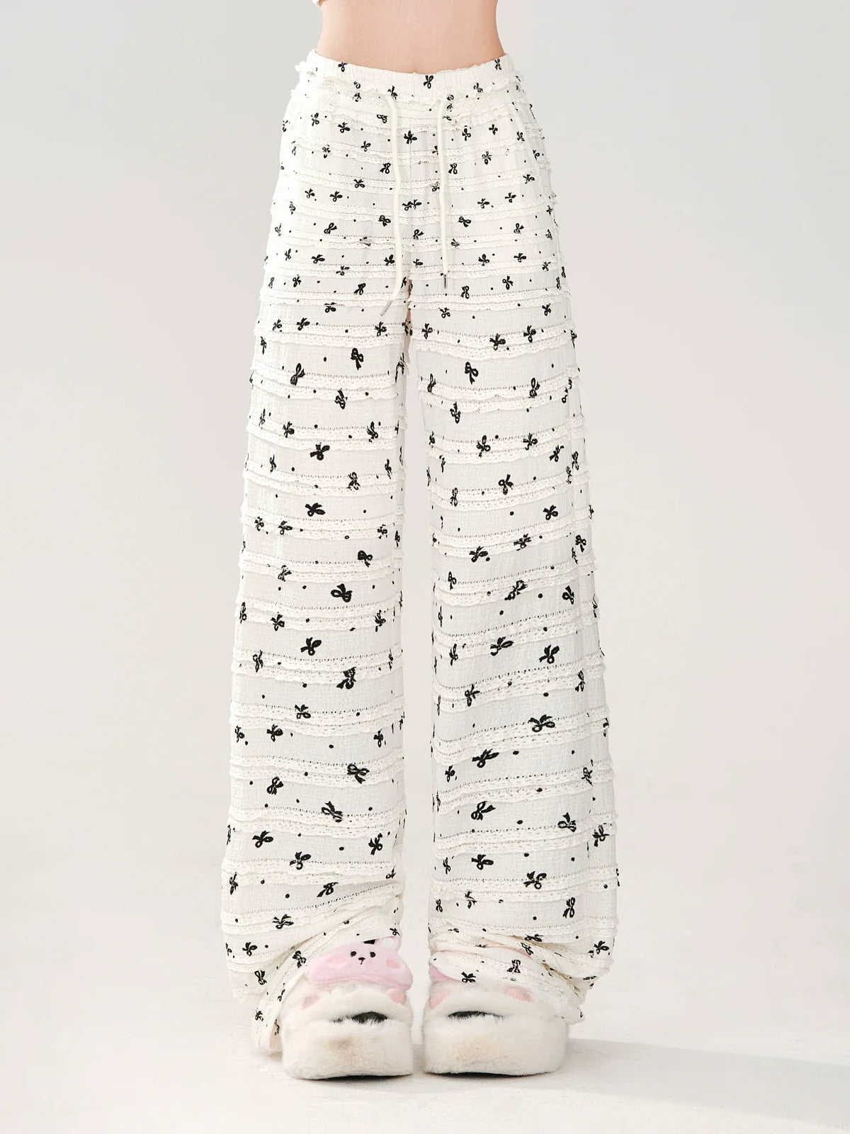 ゆったりリボンクールカジュアルパンツ