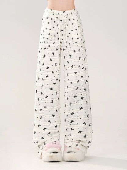 ゆったりリボンクールカジュアルパンツ