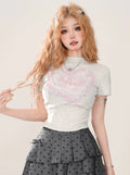 Girly Tops Heart Big Design