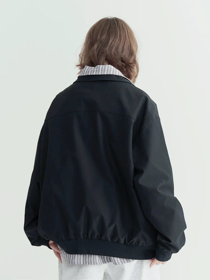 無地ラペルカジュアルシャツ