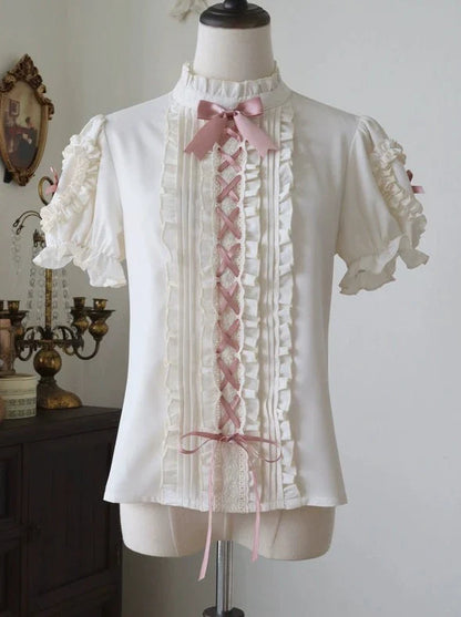 Lolita Lace-up Blouse Dress Suspender Lolita