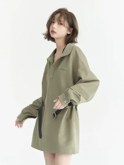 ポロ ルーズトップ ミドル丈