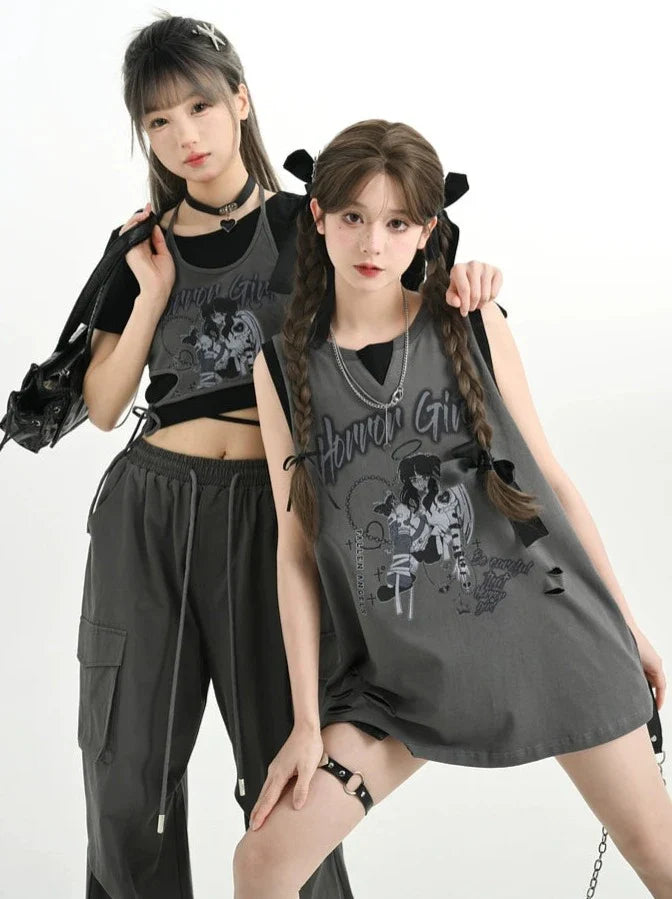 Tops Short Girl + Tops Twins + Camisole Long