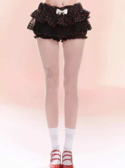 Ribbon Skirt Pants Flower Little