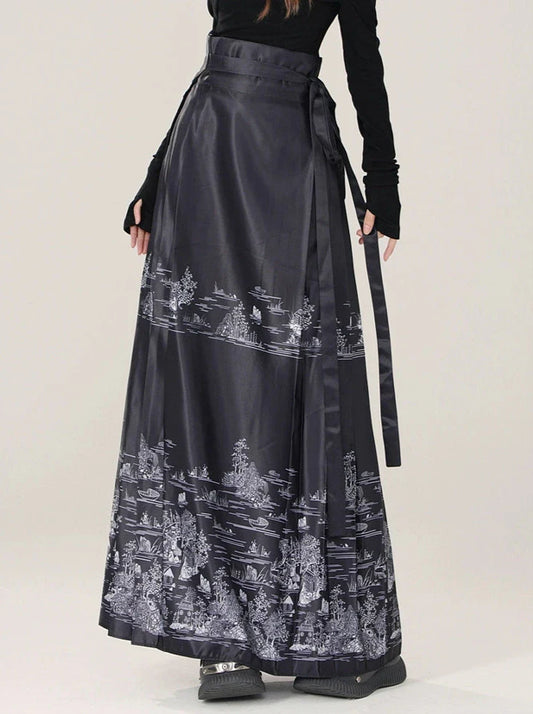 Long China Skirt Time Travel