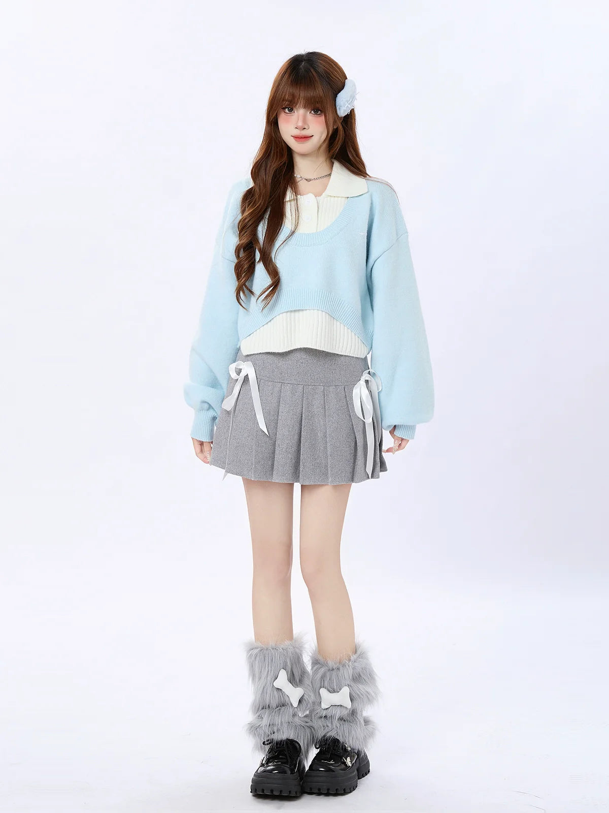 College-Band im Plisseerock-Stil