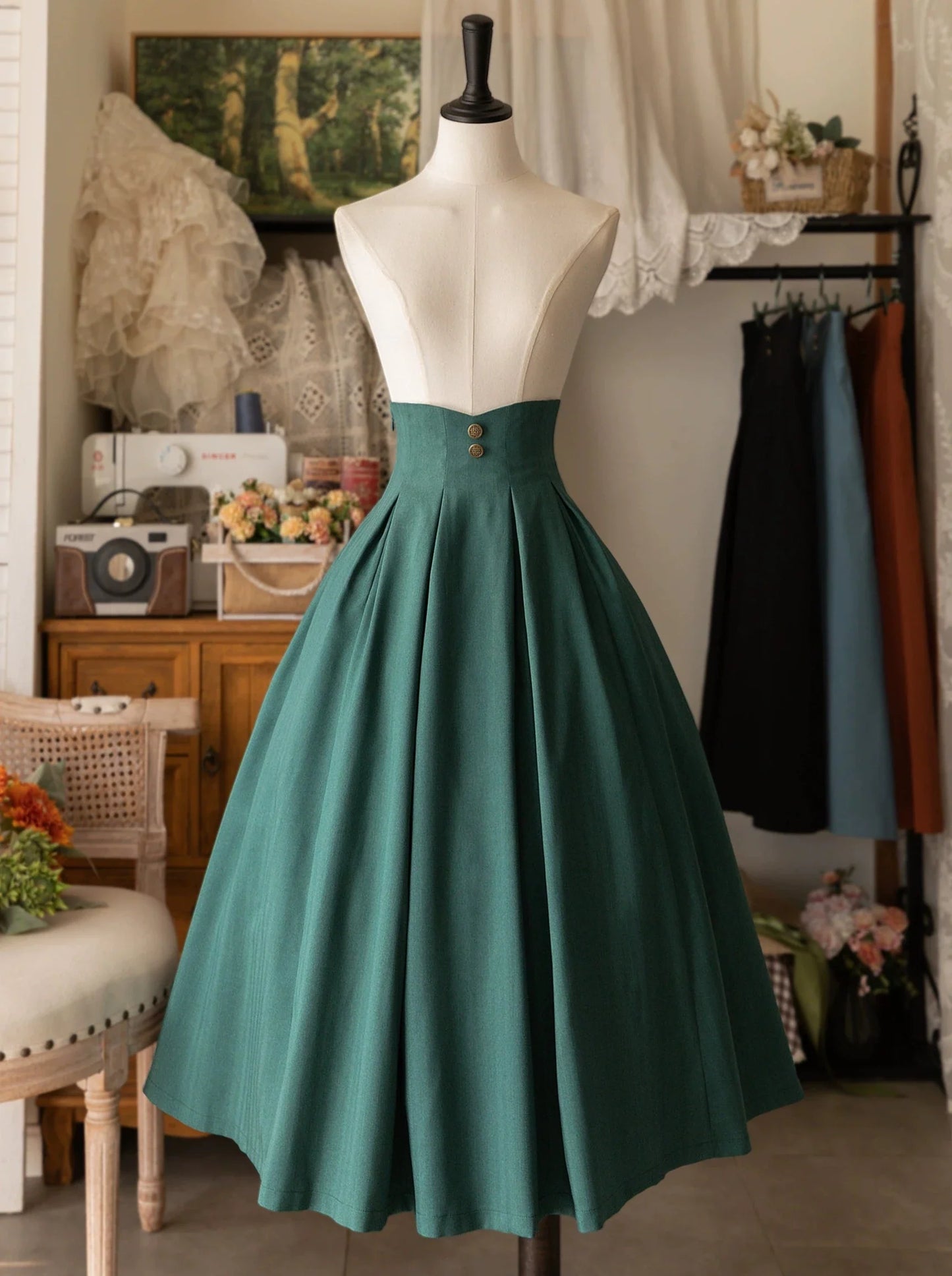 Lolita Taille Retro Rock Ballon Slim