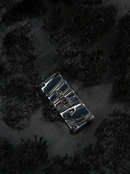 Shirt Spitze Schwarz Langes Design Sommer