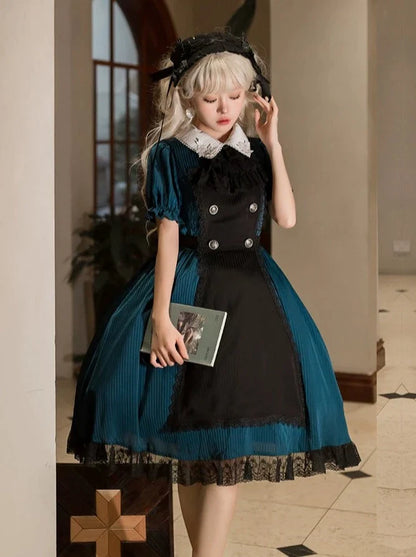 Lolita Dark Wappen Gothic Schürzenkleid