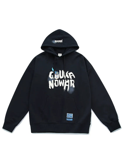Logo Hooded Overloose Dark Hoodie