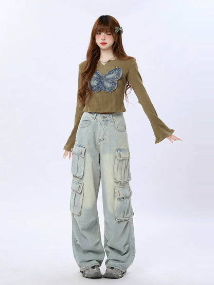 ウォッシュドポケットパンツ アメリカンルーズカーゴ