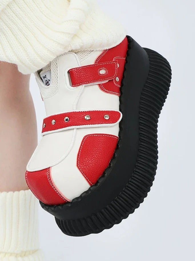 Red Volume Shoes Macaron