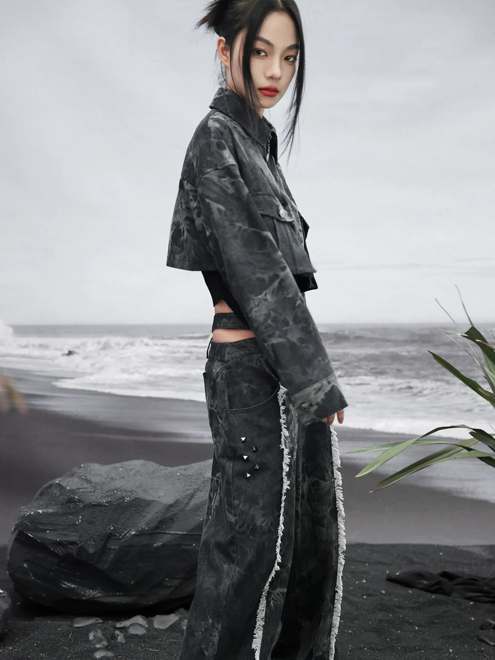 タイダイジャケット モードデニム