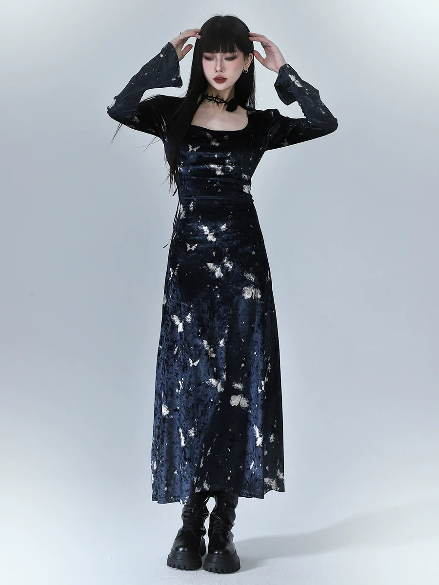 Robe en velours Dark Mode Square