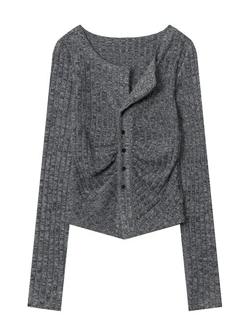 ボタンダスティカーディガン