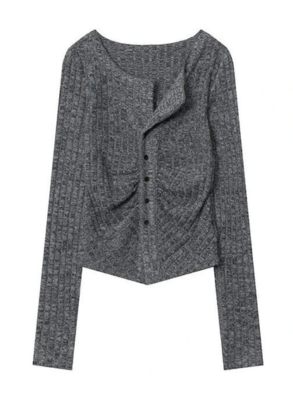 ボタンダスティカーディガン