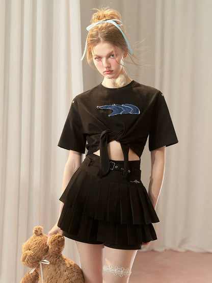 Patch American Denim Top Strap