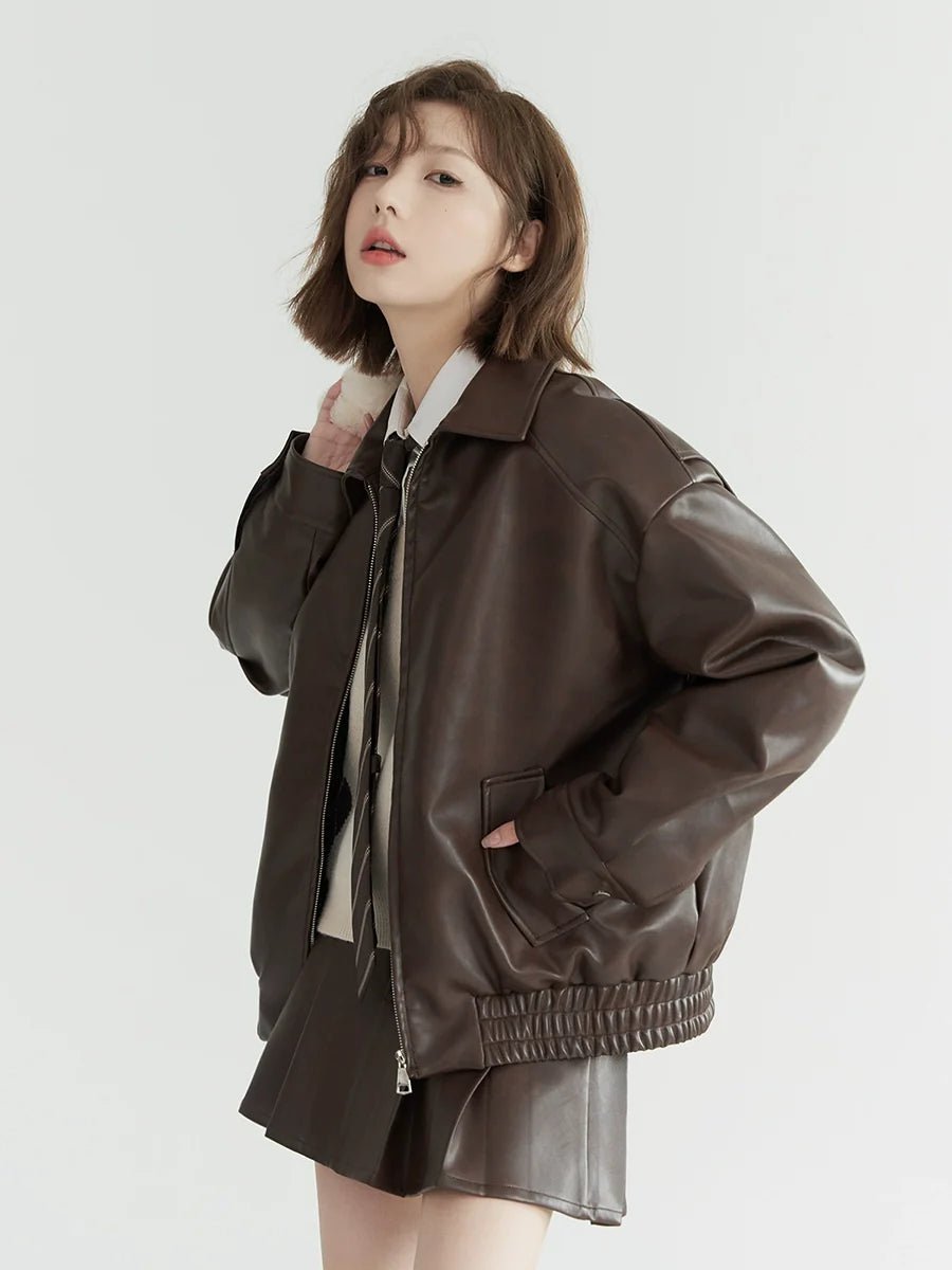 Leather Retro Short Jacket