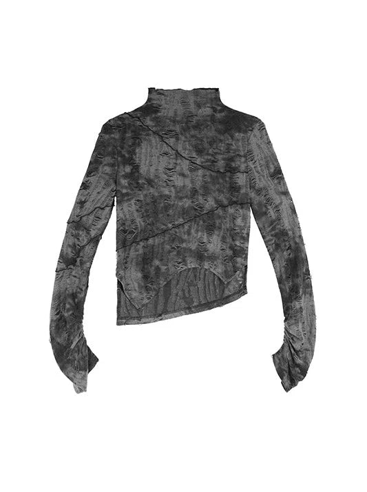 Asymmetrische Oberteile Print Retro Short