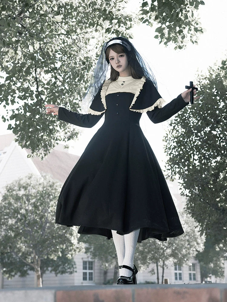 Stück Faux Gothic Kleid Zwei Lolita