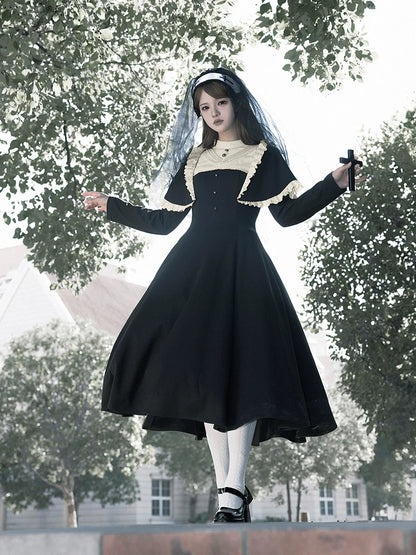 Stück Faux Gothic Kleid Zwei Lolita