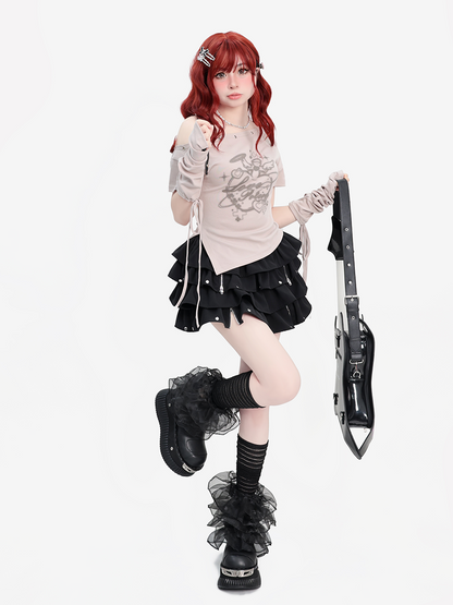 無料のチュチュナイトジッパースカート