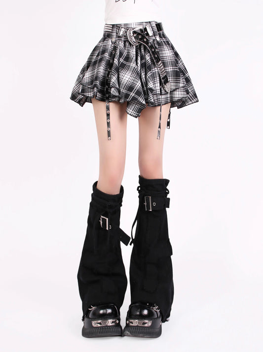 Abdeckung Strass Denim + Rock Gürtel + Kuchen Schwarz Bein Chuck Tutu Unregelmäßigen