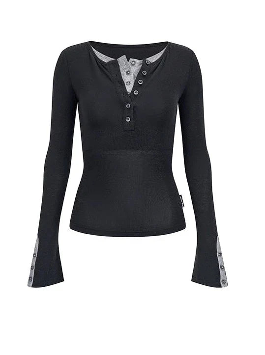 Zweiteiliges Oberteil aus Lenzing-Wolle und Tencel-Design