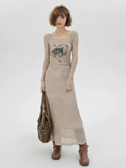 Kleid Katze Pure Dzire Rock Sheer Arab Inner Mesh