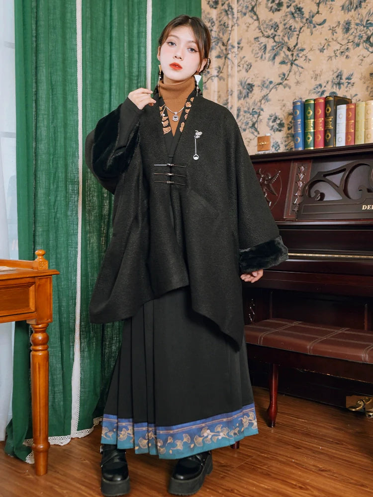 Kontrast Retro Farbe China Faltenrock Blatt