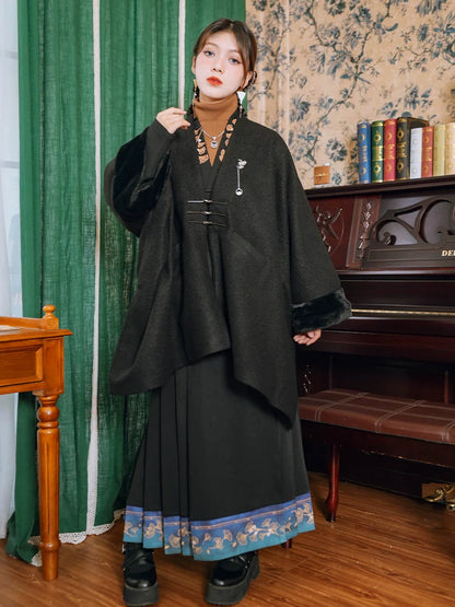 Kontrast Retro Farbe China Faltenrock Blatt