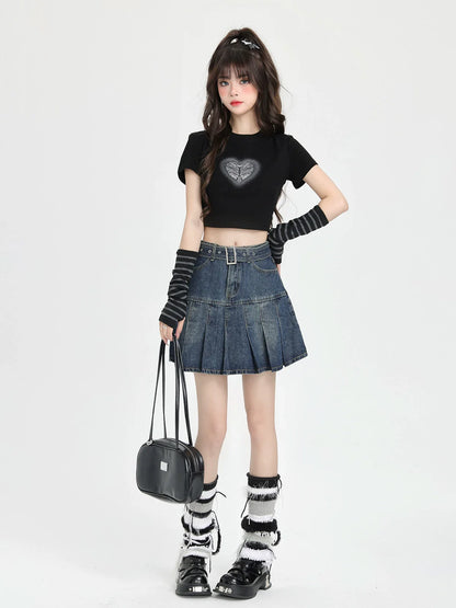 T-Shirt Ärmel American + Kurzdruck Love