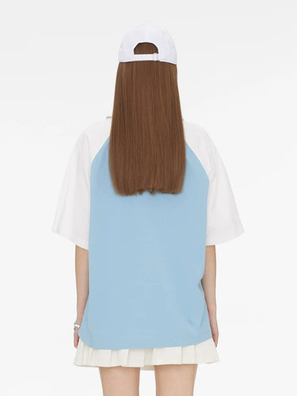 Oberteile Bicolor American Over Logo