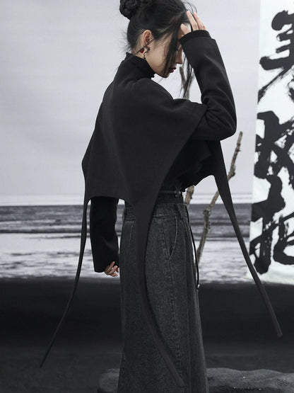 Asymmetrischer China Retro Umhang