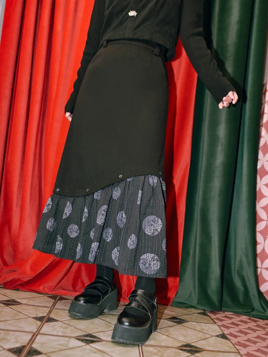 Langer China Plus Print Rock Splicing Samt