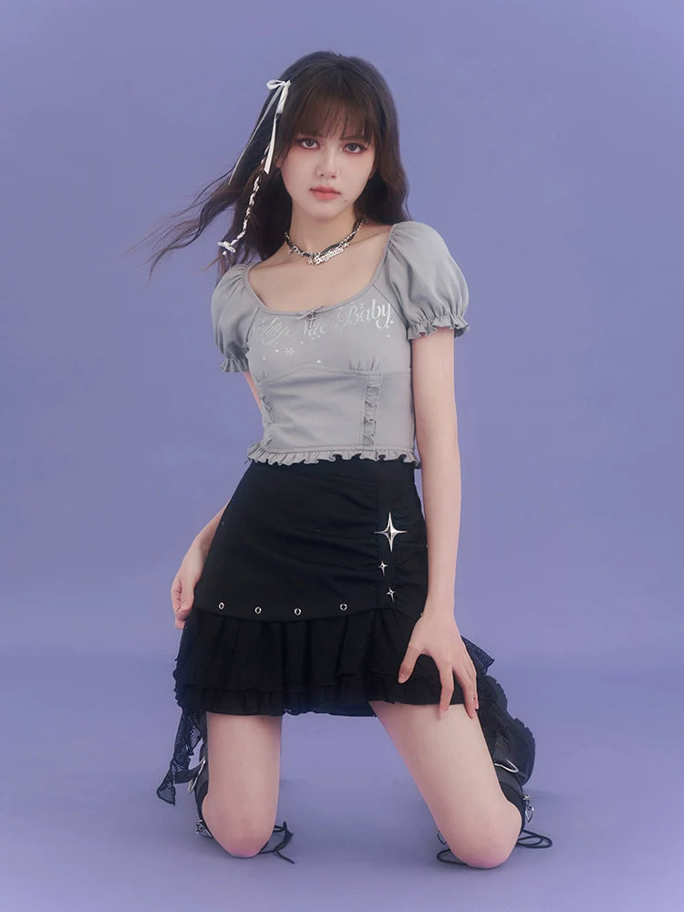 Logo Top Ribbon Short Little