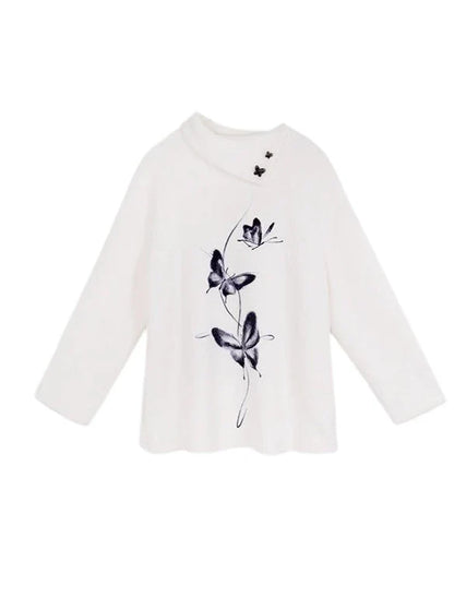 Pure Mink Mode Butterfly Top White