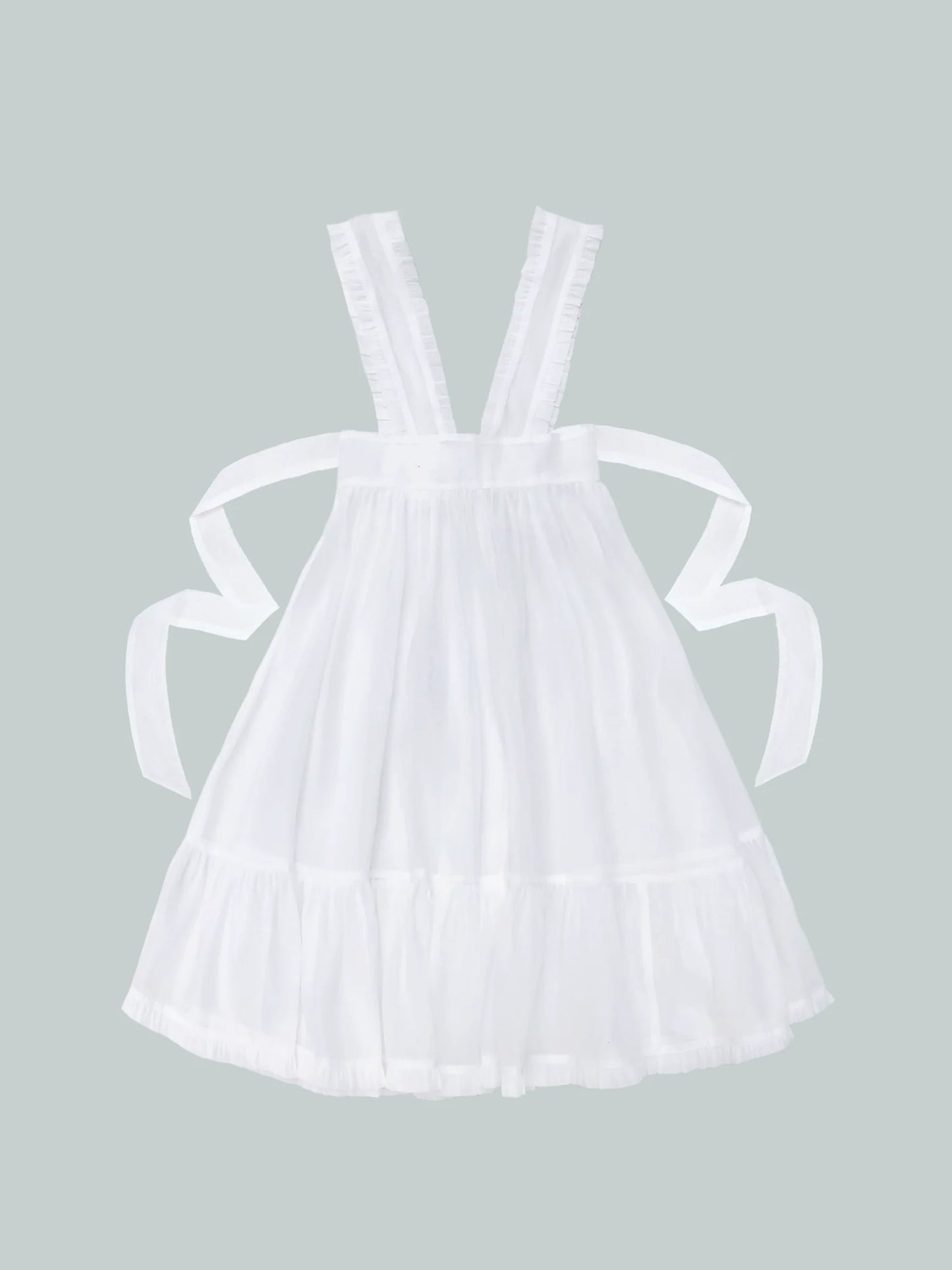 Tie Collar Puff + Sleeve Sailor Haori Tulle Dress Ribbon + Badge Overskirt