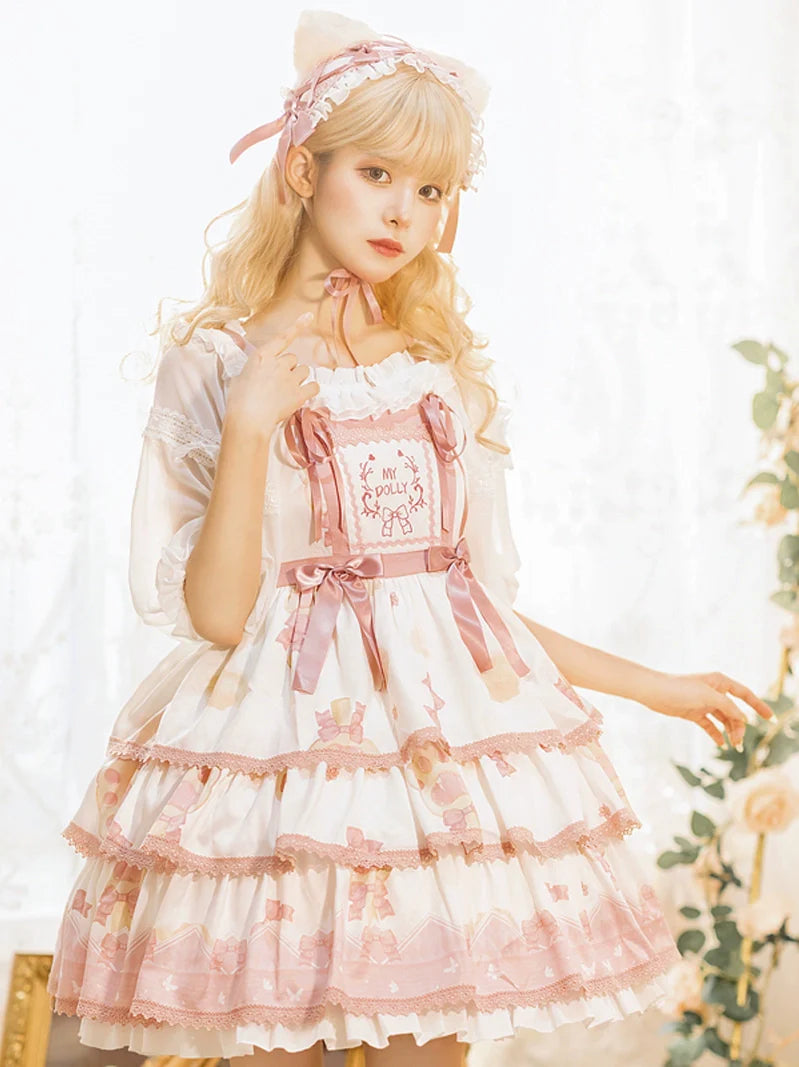 Süßes Lolita-Kleid mit Stufen-Camisole