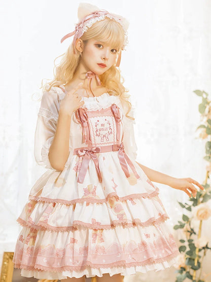 Süßes Lolita-Kleid mit Stufen-Camisole