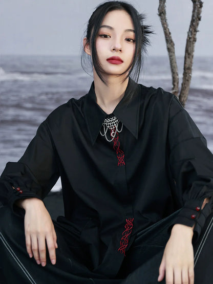 Asymmetric Shirt Loose Mode Slim