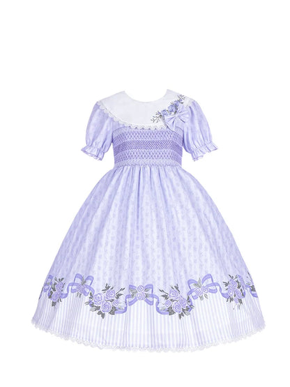 Lolita Blumen Elegantes Mädchen Retro Kleid 