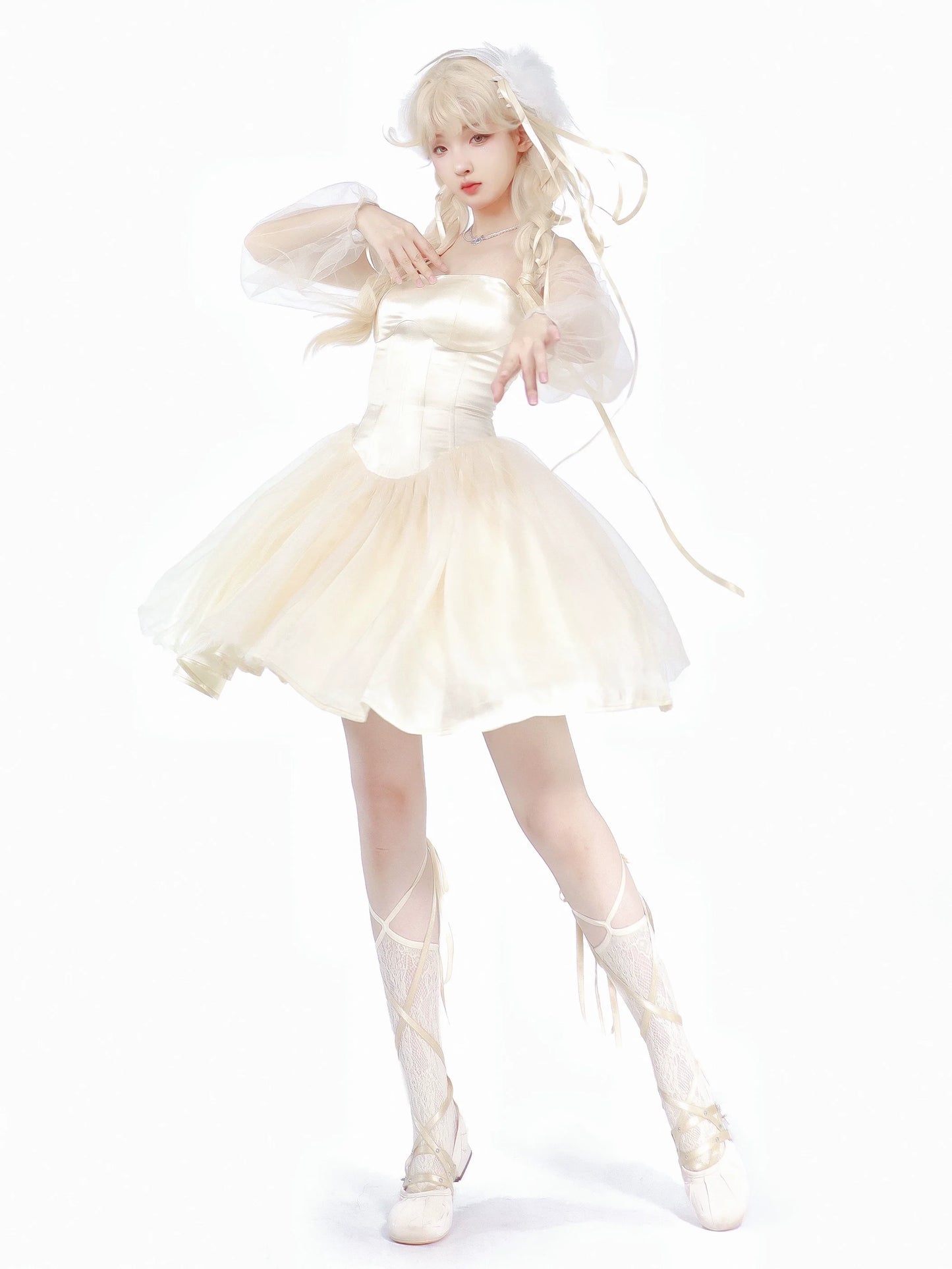 Fishbone Fairy Mesh Dress Waist