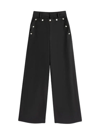 Knopfleiste Hose Faux Design Dasual Button