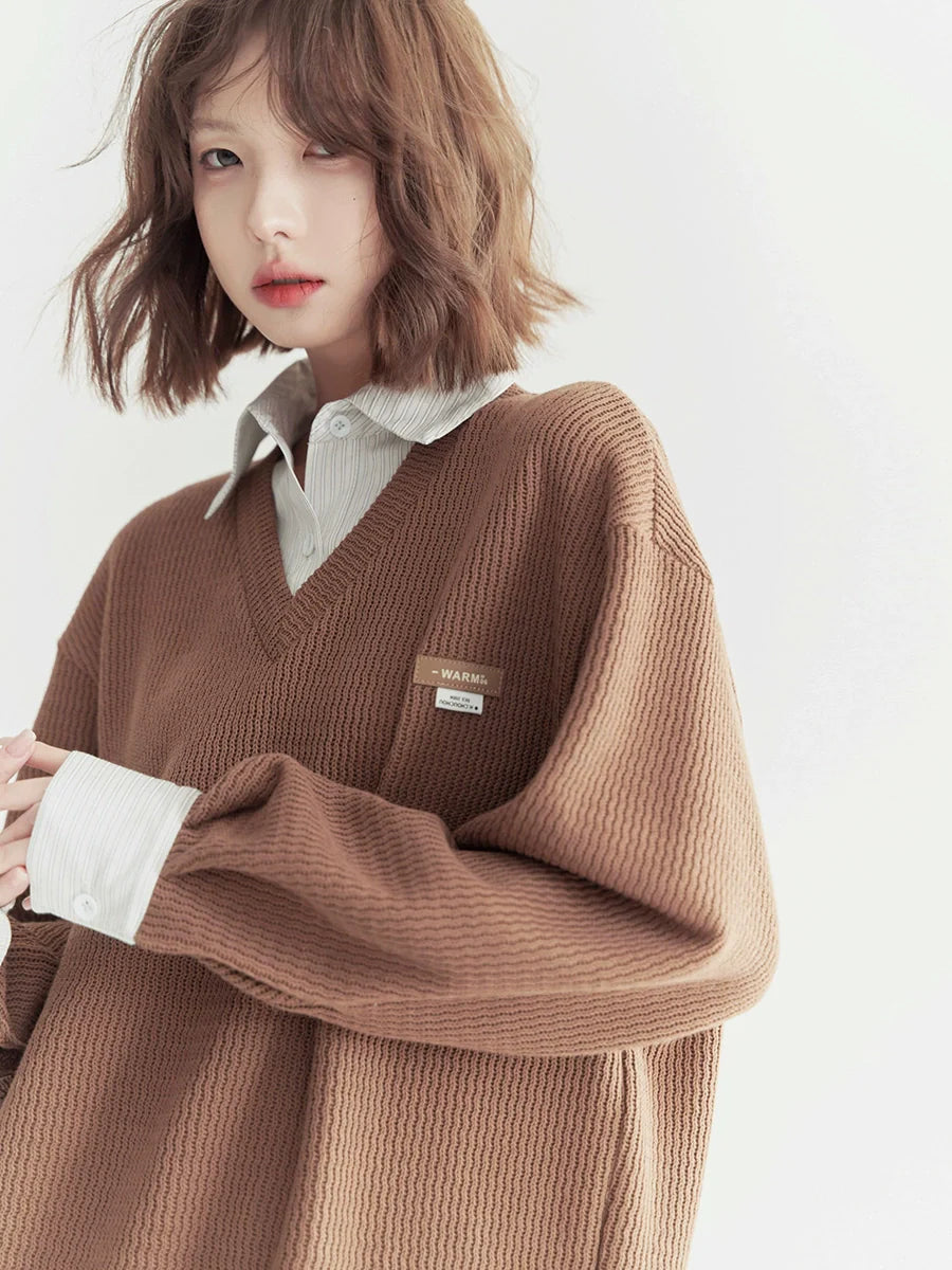 Piece Shirt Point Sweatshirt Design Two One Faux