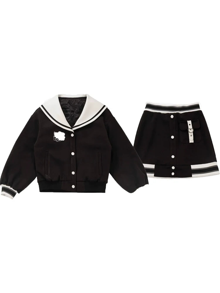 Starley Sea La Color Eradry Baseball Jacket Skirt Suit