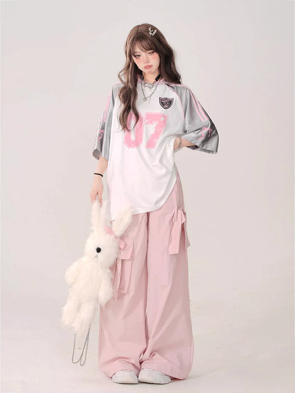 Retro American T-Shirt Sporty Raglan