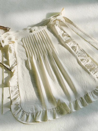 エプロン + フリルワンピース スイート + バンダナ レトロ