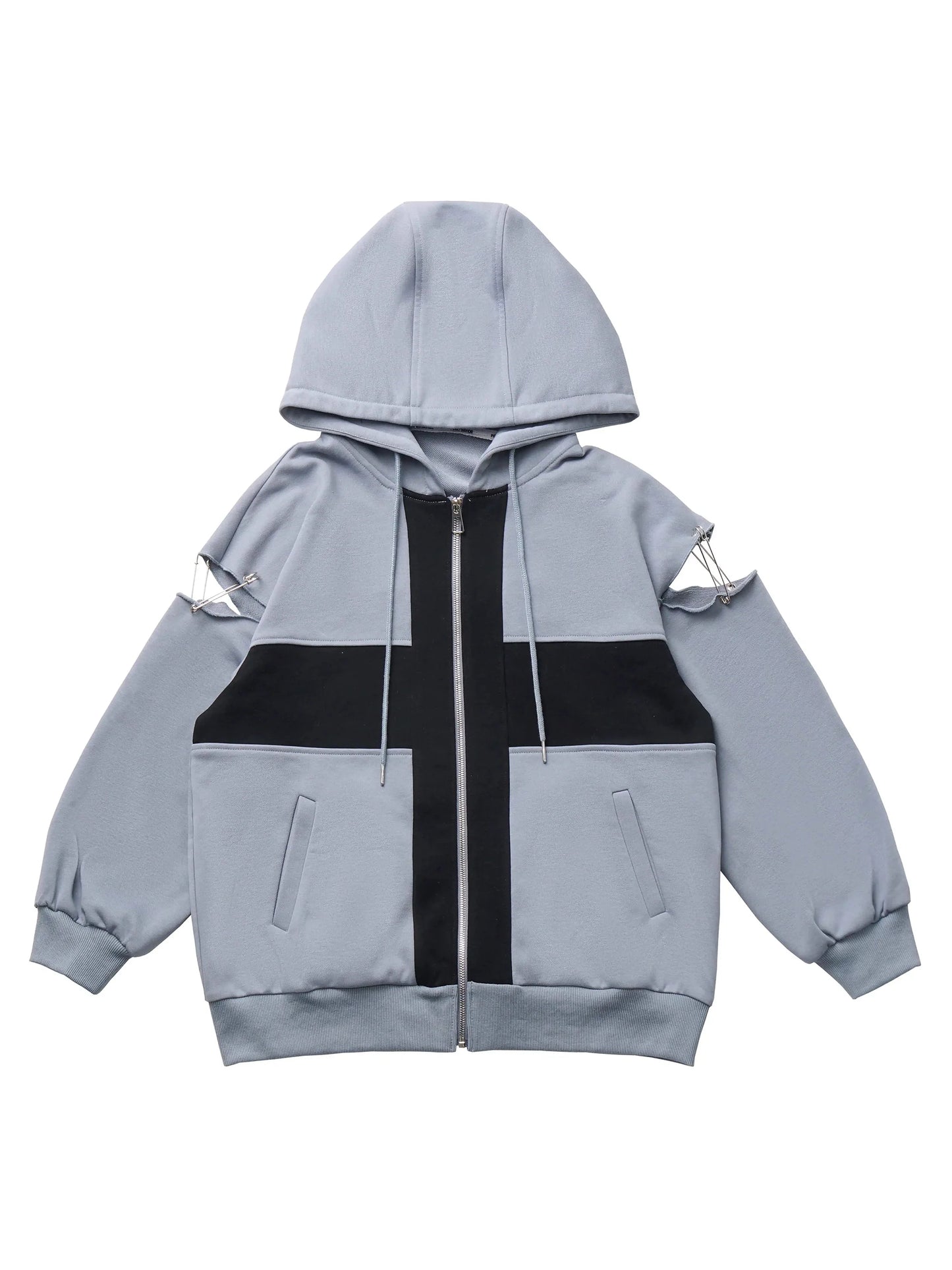 Zip Cami Cross Loose Pants Hoodie Top